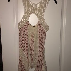 Free People Crochet Neck Top